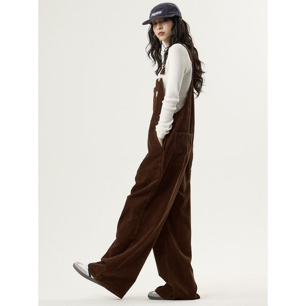 코듀로이 오버롤 브라운_Corduroy Overall Brown