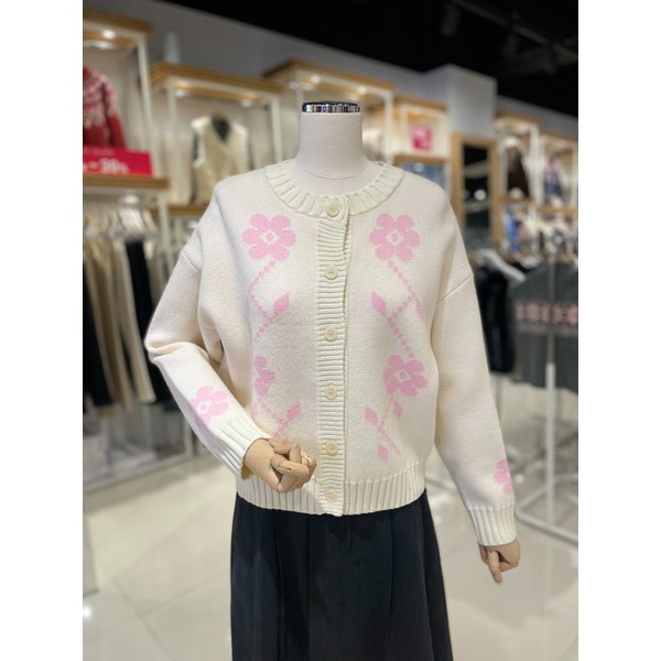 [시흥점] 플라워 모티브 니트 가디건 (PR1KG184)