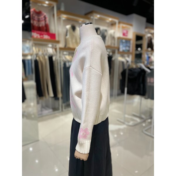 [시흥점] 플라워 모티브 니트 가디건 (PR1KG184)