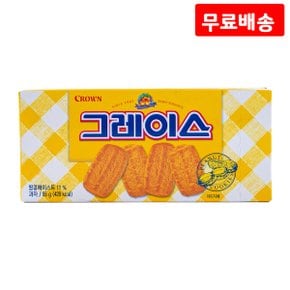 그레이스 85g X 10 크라운 땅콩 쿠키 비스켓 간식 과자