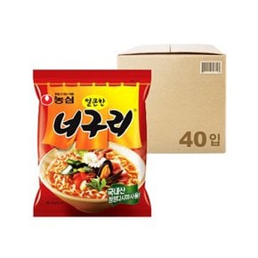 [농심]얼큰한 너구리 (120g x 5개 x 8팩, 총 40개)