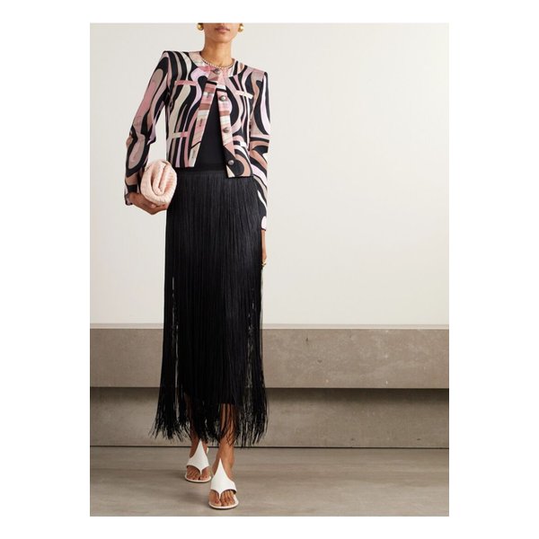 프린트 코튼 혼방 개버딘 재킷 핑크 46376663162862187