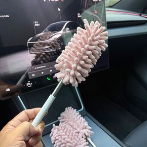 길이조절 극세사 미니 먼지털이