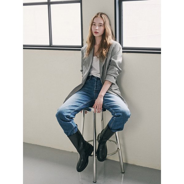 [리퍼브] Lucy 라운드 미들부츠(4cm) _ ANL102 l 2colors