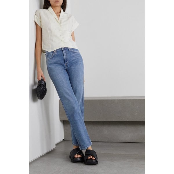 대프니 하이 라이즈 스트레이트 진 다크 데님 45666037504967921