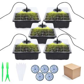 식물 LED 모종 트레이 5개 분갈이 파종 재배 H291-O