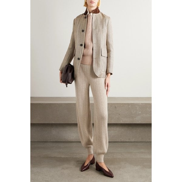 플레인 트리 리브 캐시미어 블렌드 테이퍼드 팬츠 46376663162909503