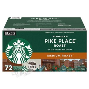 스타벅스 캡슐 커피 파이크 플레이스 미디엄 로스트 72개 STARBUCKS PIKE PLACE MEDIUM ROAST K-