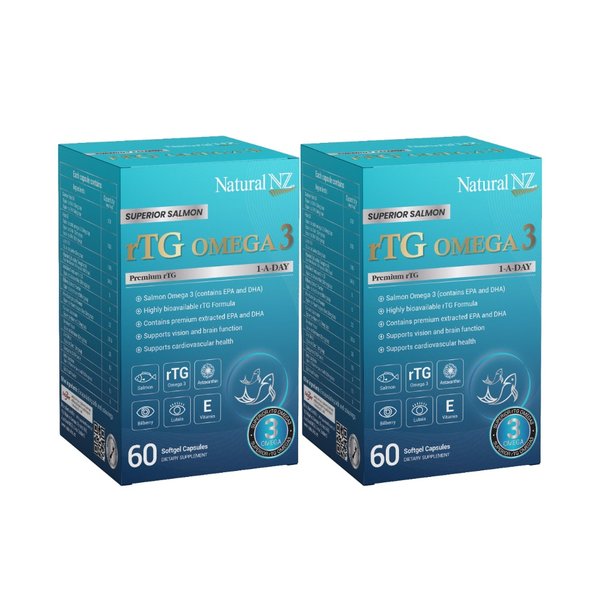 내추럴엔젯 프리미엄 알티지 오메가3 60소프트젤 캡슐 2개