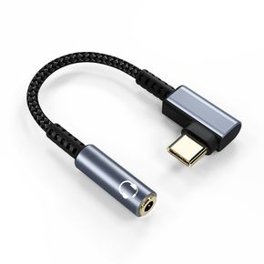 ㄱ자 USB C타입 to 3.5mm DAC 내장 이어폰 젠더 BK03