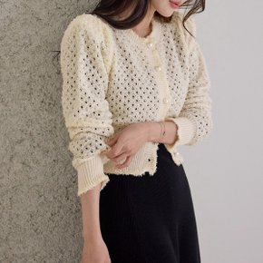코코 펀칭 진주 가디건_M2510CD614C