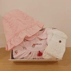 [25S/S출산선물]PK)후르츠체리바디슈트&루미자가드장말세트(35313-604-09*35114-812-03)