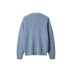 Men Alpaca Cardigan (Melange Blue)_D6WAW24003BUX