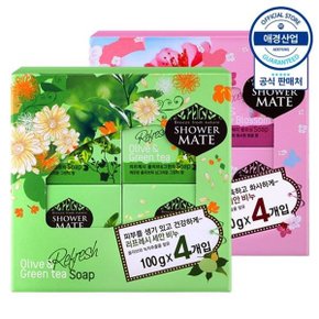 샤워메이트 비누 100g 4개입 ,2개