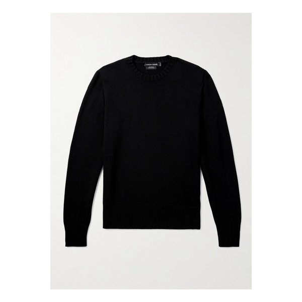 로소 로고 아플리케 울 스웨터 블랙 46376663162932201