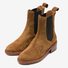 SUEDE CHELSEA BOOTS - CAMEL