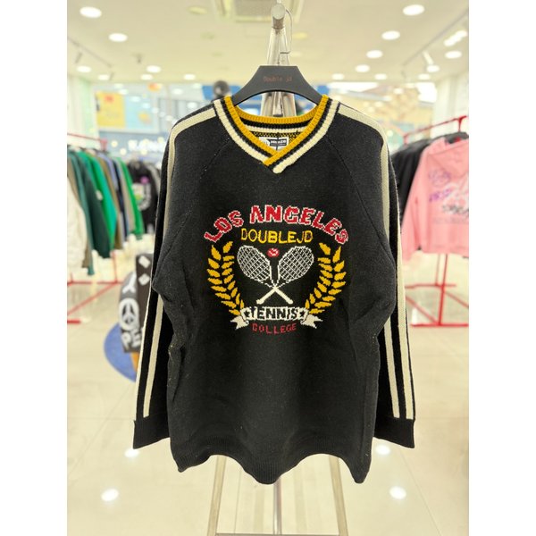 [여주점] 남여공용니트,테니스브이넥니트 블랙JFZZ51A12