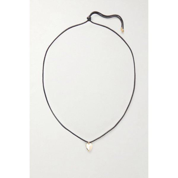 제니퍼 피셔 퍼피 하트 골드 플레이트 가죽 초커 46376663163056294