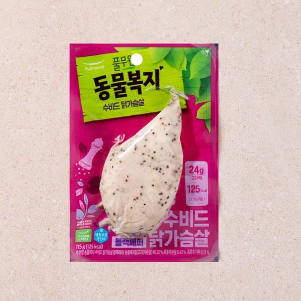 동물복지 수비드 닭가슴살 블랙페퍼 115g