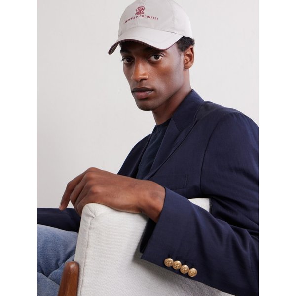 브루넬로쿠치넬리 로고 자수 쉘 캡 46376663162997976