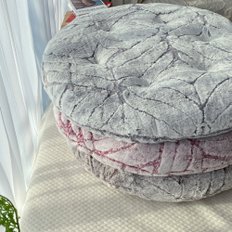 파인 극세사 방석 원형 식탁 의자 사무실 쿠션 겨울 방석