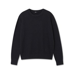 BASIC WOOL KNIT PULLOVER BLACK