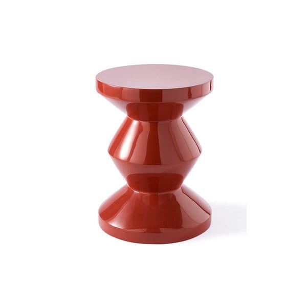 Zigzag stool_Coral red