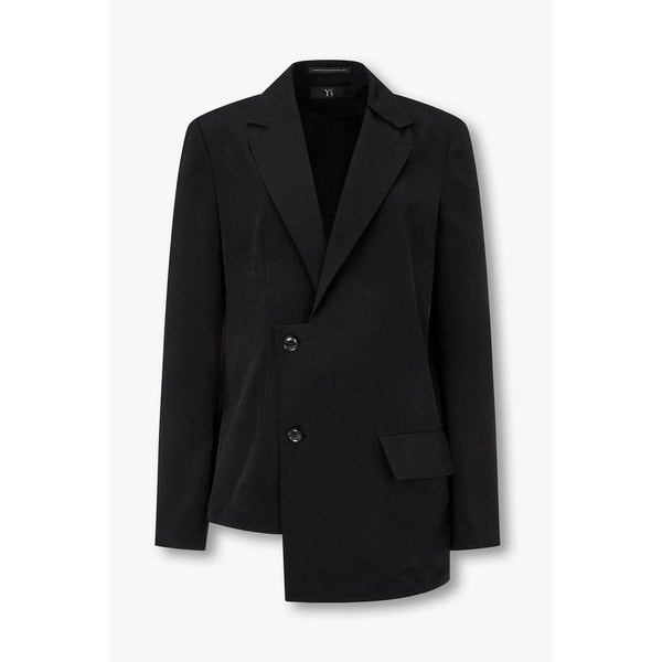 [Y`s] 어시메트릭 헴 싱글 블레이저 (블랙) 6616101105000