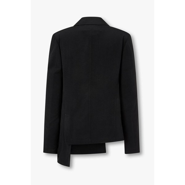 [Y`s] 어시메트릭 헴 싱글 블레이저 (블랙) 6616101105000