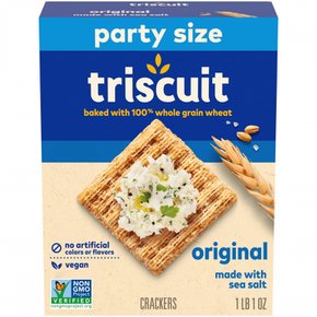 Triscuit 오리지널 통곡물 밀 크래커, 식물성 크래커, 파티 사이즈, 480g