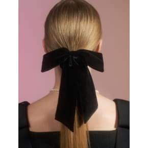 alluring ribbon scrunchie_black