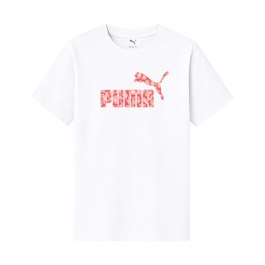 푸마 키즈 에센셜 애니멀로고 인필 G 반팔티 화이트 686601-02