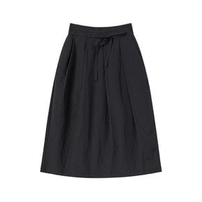 W BALLOON PLEATS SKIRT [BLACK]