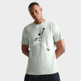 나이키 맨즈 나이키 에어조던 플라이트 MVP 베이스볼 야구 그래픽 티셔츠 반팔티 - Seafoam/Black/블랙