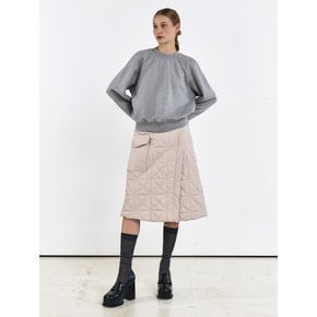 EMBROIDERY PADDING WRAP SKIRT [3COLORS]