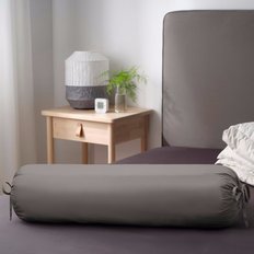 IKEA SSG_드발라 볼스터 케이스 라이트그레이 38x110cm 면100%