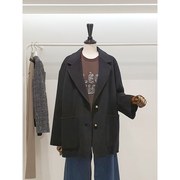 [파주점] 쥬크 주크 루즈핏 캐시미어혼방 싱글 코트 V254MSG966