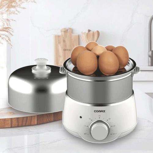 코멕스2550 다용도 2단 스텐찜통 계란찜기 위생 달걀 스티머(1)