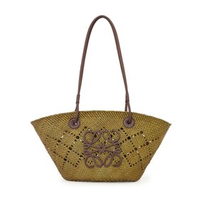 [LOEWE ANAGRAM BASKET BAG S] 로에베 스몰 아나그램 바스켓백 라피아백 라탄백 토트백 올리브