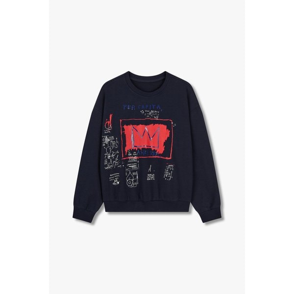 [부산점] 보브)) BASQUIAT 그래픽 크루넥 맨투맨 (71152403C1)