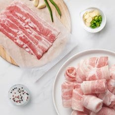 635 [냉동] 한돈 삼겹살 대패+슬라이스 600g (300g+300g)