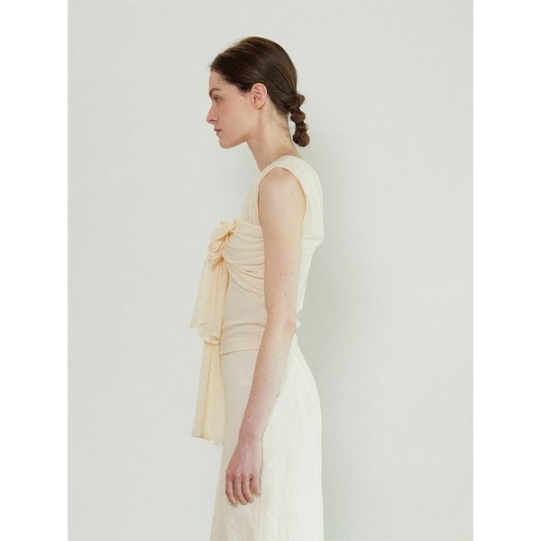 RIBBON KNOT TOP - IVORY