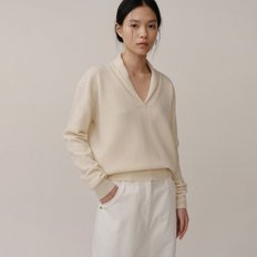 Shawl Collar Pullover Cream