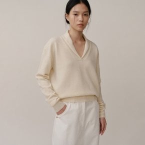 PF24 Shawl Collar Pullover Cream