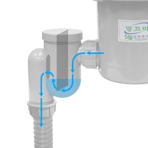 특허받은 2중 악취차단 싱크 배수구 말끄미 대형