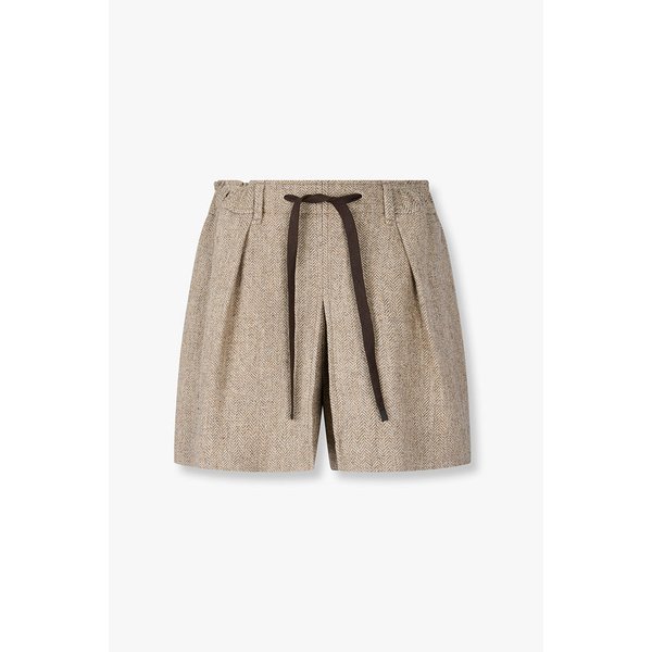 울 블렌드 헤링본 스트링 쇼츠 7115430X10102