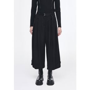 송지오 크로스턱 크롭 와이드 팬츠