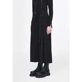 송지오 크로스턱 크롭 와이드 팬츠