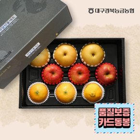 [9/6(금)순차출고][대구경북능금농협]VIP 황금혼합세트 3.5kg 사과3입 배3입 황금향3입 부직포가방