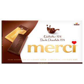 메르시 Merci 다크 초콜릿 바 에델비터 72% 100g